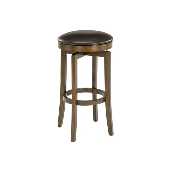 Hillsdale Furniture Brendan Wood Backless Counter Height Swivel Stool, Brown Cherry