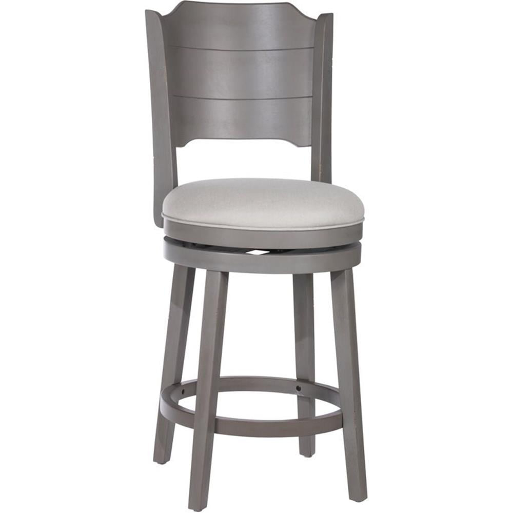 Hillsdale Furniture Clarion Wood Counter Height Swivel Stool, Distressed Gray