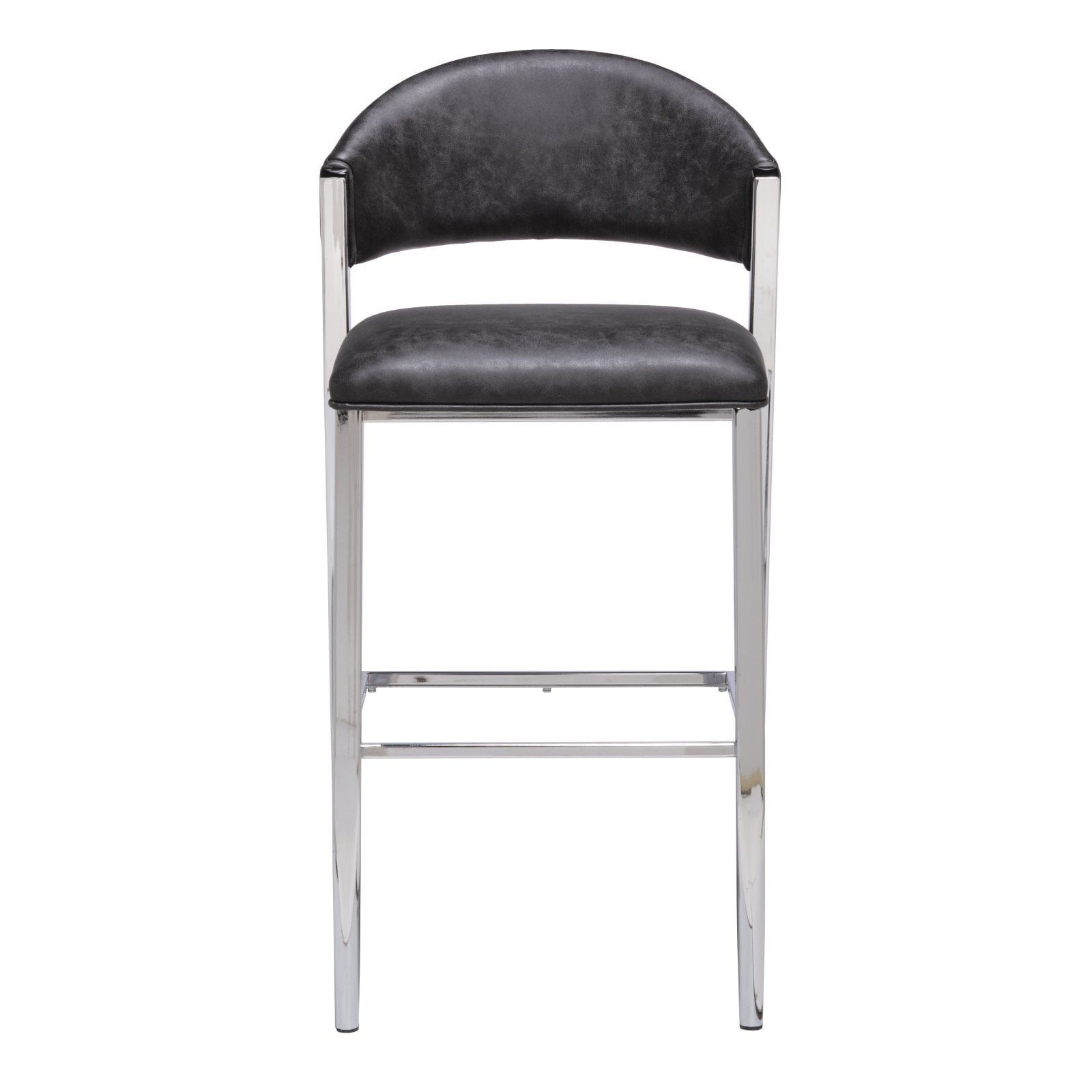 Hillsdale Molina 30 Metal Contemporary Bar Stool in Gray/Chrome
