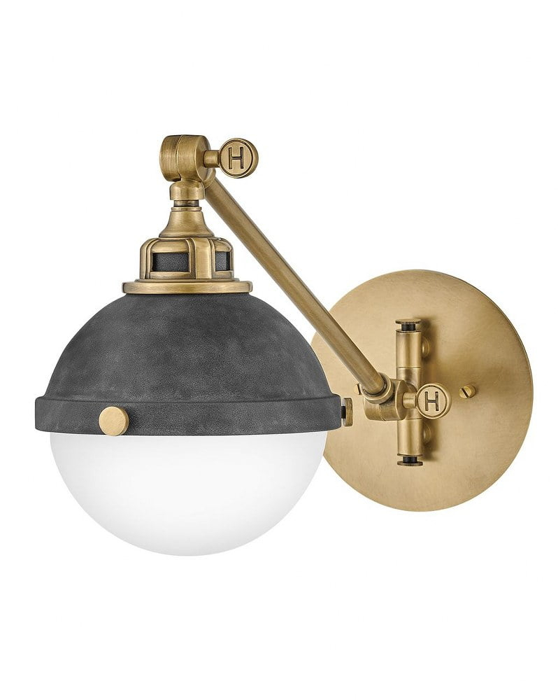 Fletcher Single Light Swing Arm Single Light Wall Sconce w/ On/Off Switch