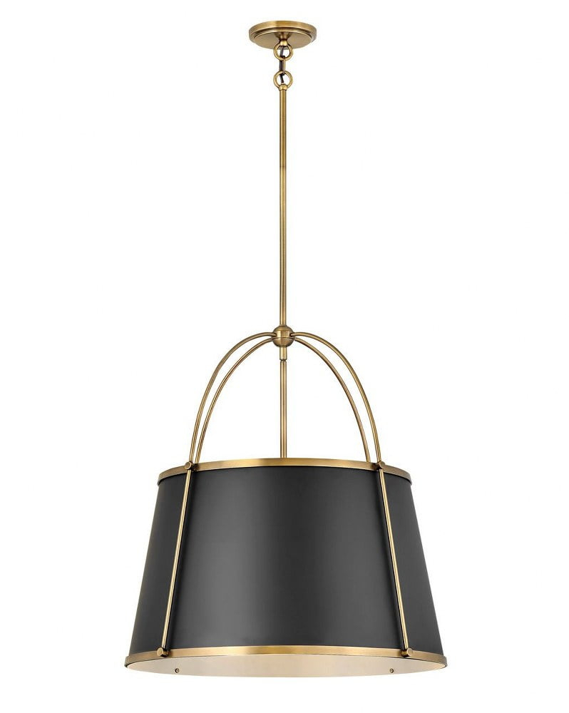 4895WS-Hinkley Lighting-Clarke - 4 Light Large Pendant in Traditional-Transitional Style - 24.5 Inches Wide by 25.25 Inches High-Warm Brass Finish