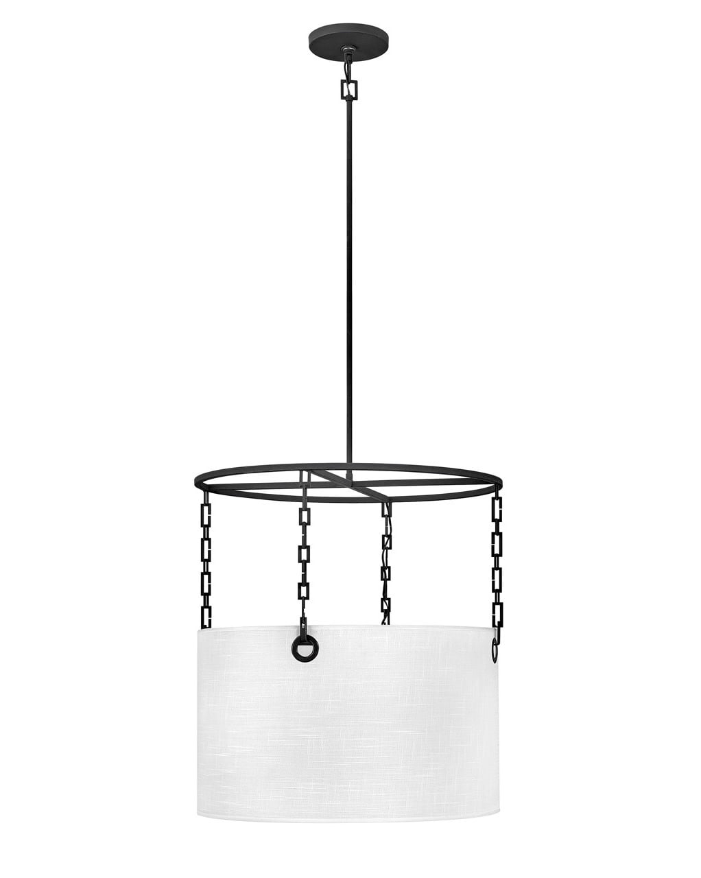Tribeca 4 - Light Shaded Drum Chandelier