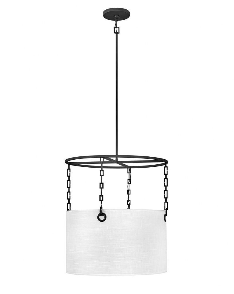 Tribeca 4 - Light Shaded Drum Chandelier