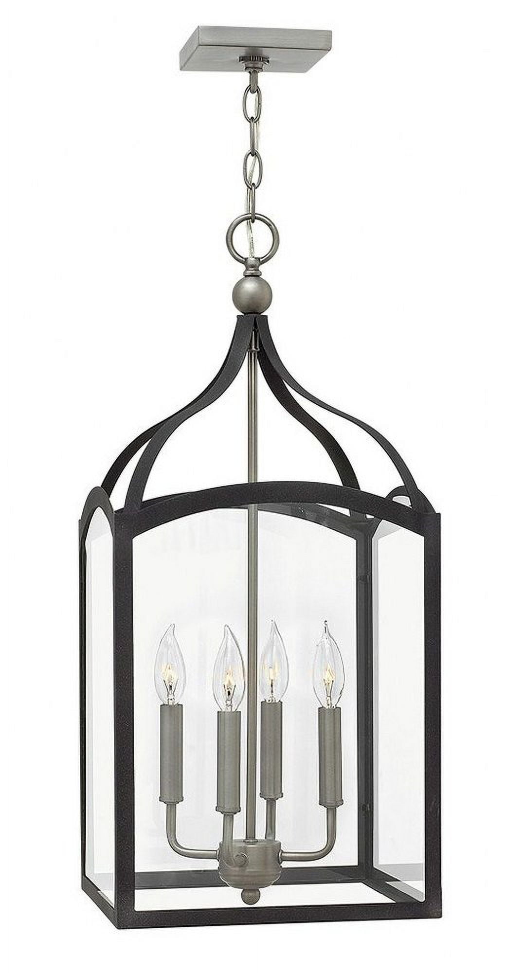 Hinkley 4-Light Open Frame Foyer Chain-Hung Rectangle Chandelier