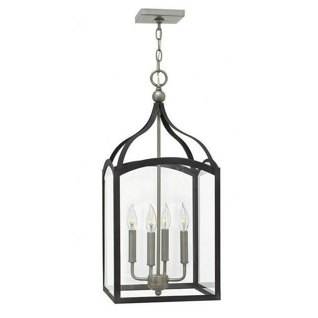 Hinkley 4-Light Open Frame Foyer Chain-Hung Rectangle Chandelier