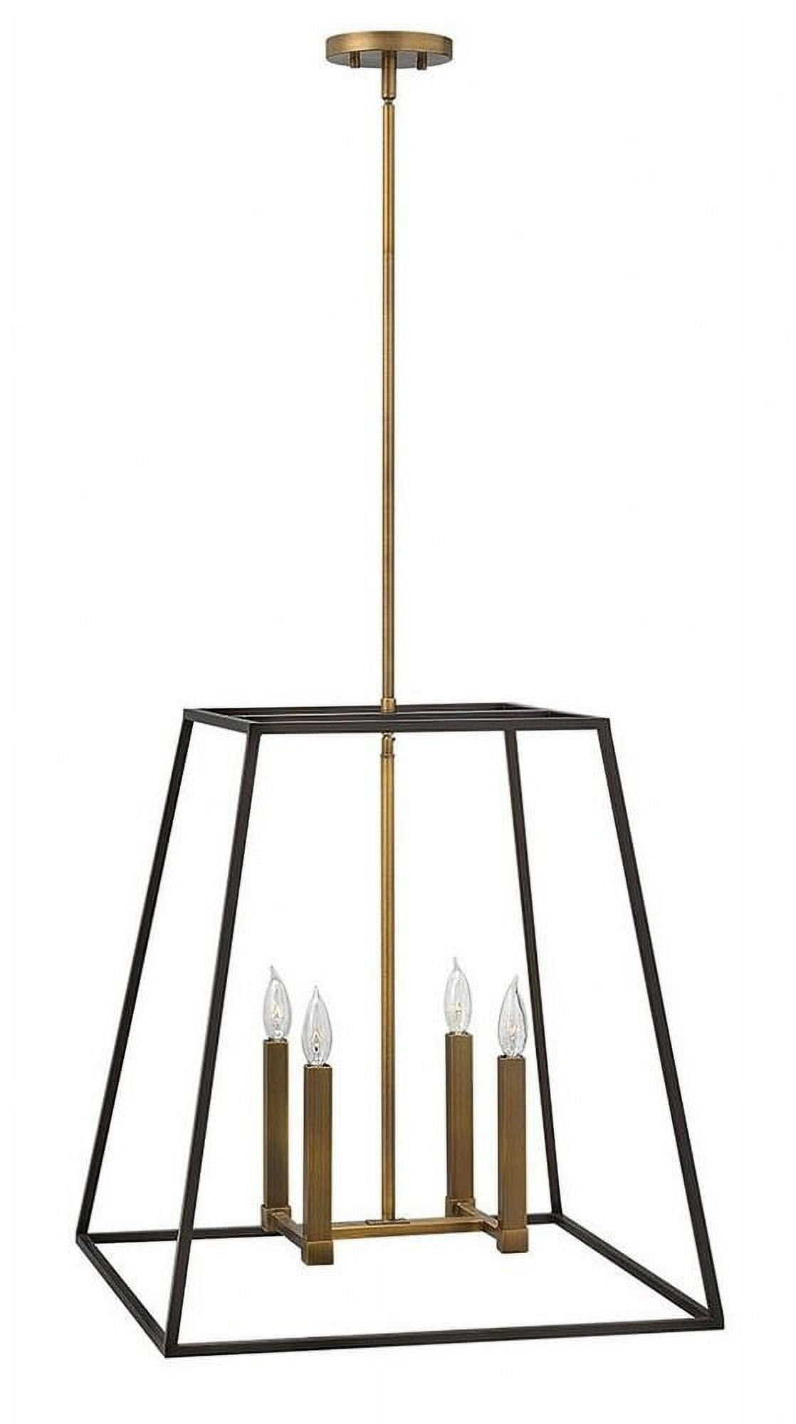 3336BZ-Hinkley Lighting-Fulton - 4 Light Large Open Frame Foyer in Transitional-Industrial Style - 22 Inches Wide by 24.5 Inches High-Bronze Finish