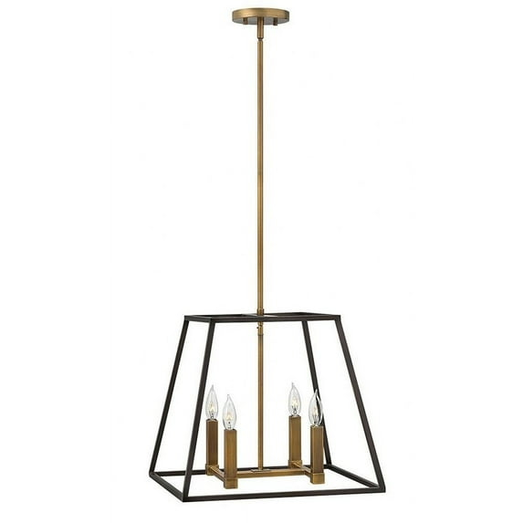 3334BZ-Hinkley Lighting-Fulton - 4 Light Medium Open Frame Pendant in Transitional-Industrial Style - 18 Inches Wide by 16.25 Inches High-Bronze
