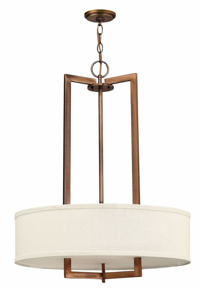 Hinkley Lighting - LED Pendant - Chandelier - Hampton - 3 Light Medium Drum