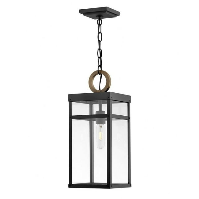 1 Light Medium Outdoor Hanging Lantern In Transitional Style 7.5 Inches Wide By 19 Inches High-Black Finish-Led Lamping Type Hinkley Lighting