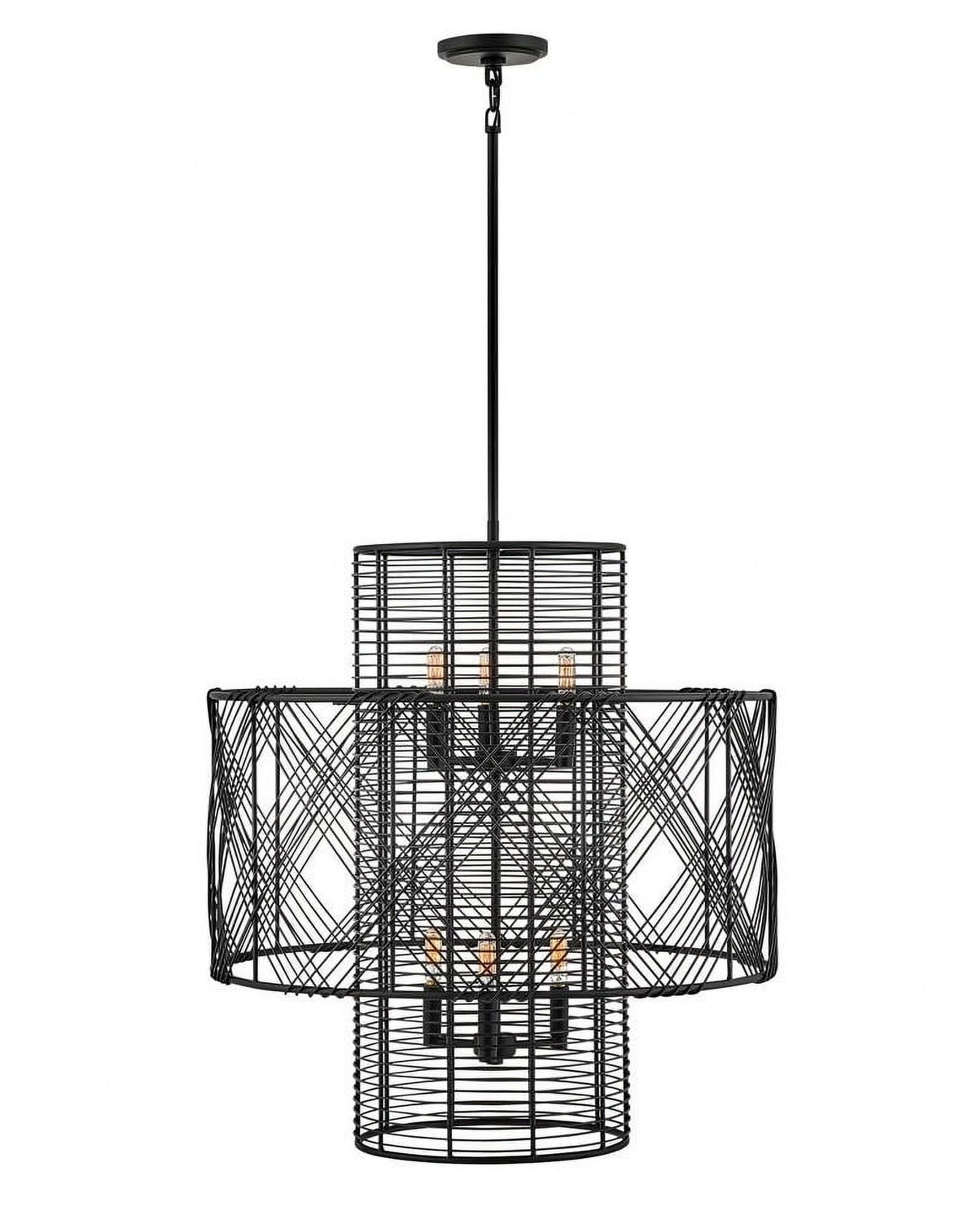 Brooke 6 Light Metal Tiered Chandelier