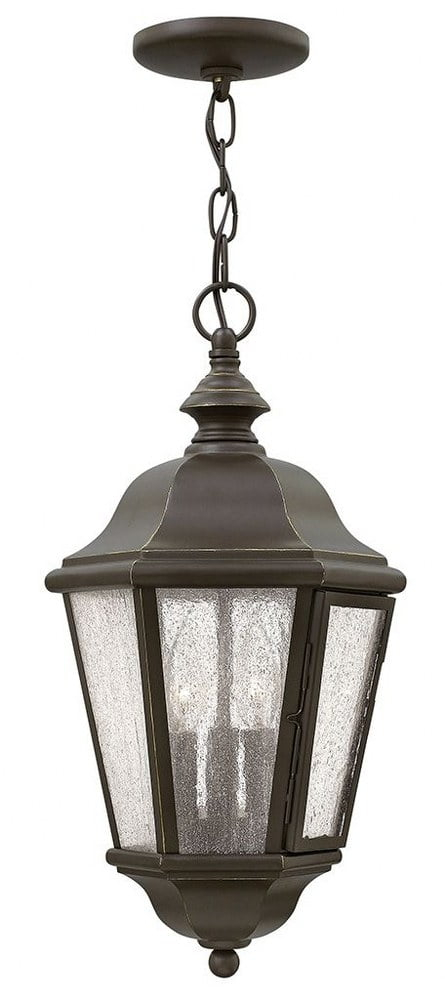 3 Light Large Outdoor Hanging Lantern In Traditional Style 10 Inches Wide By 19.5 Inches High-Oil Rubbed Bronze Finish-Led Lamping Type Hinkley