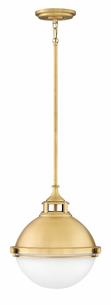 2 Light Small Pendant In Traditional-Industrial Style 13.5 Inches Wide By 14.5 Inches High-Satin Brass Finish Hinkley Lighting 4834Sa