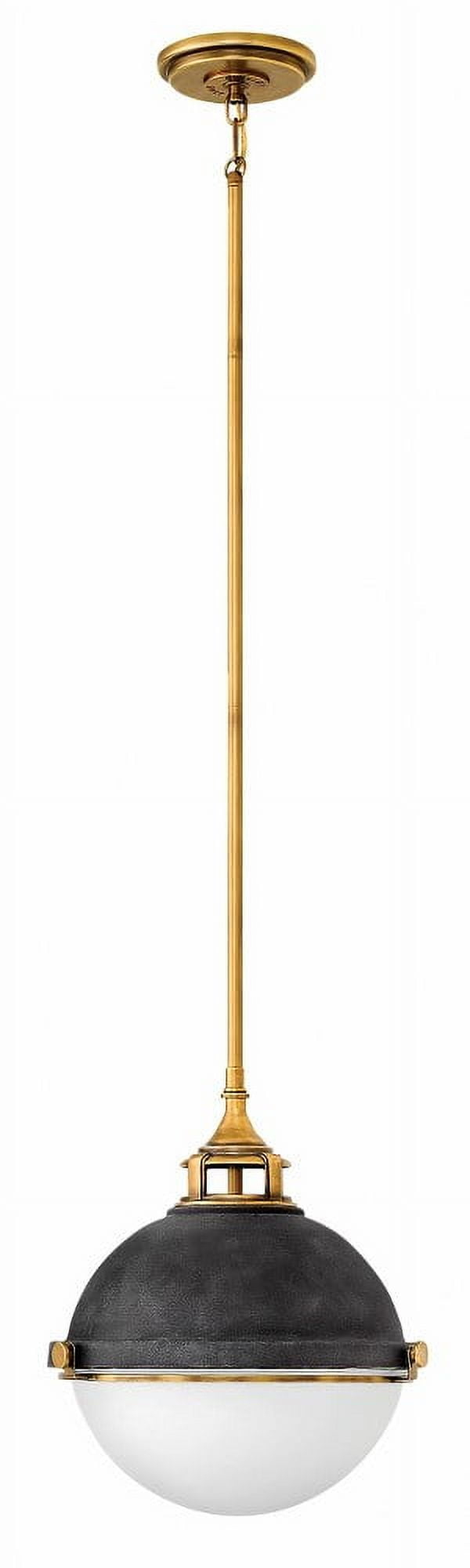 2 Light Small Pendant In Traditional-Industrial Style 13.5 Inches Wide By 14.5 Inches High-Satin Brass Finish Hinkley Lighting 4834Sa
