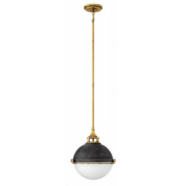 2 Light Small Pendant In Traditional-Industrial Style 13.5 Inches Wide By 14.5 Inches High-Satin Brass Finish Hinkley Lighting 4834Sa
