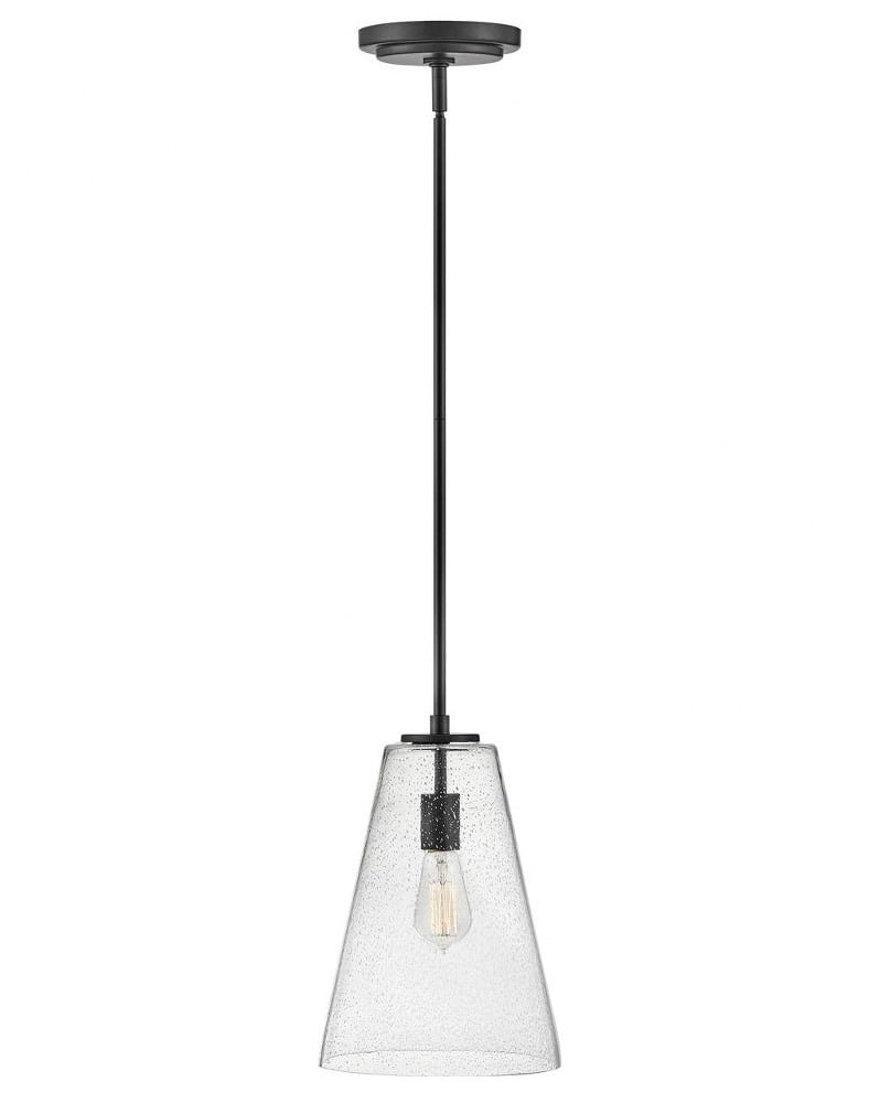 Hinkley Lighting - Vance - 1 Light Small Pendant-Satin Black Finish - Hinkley