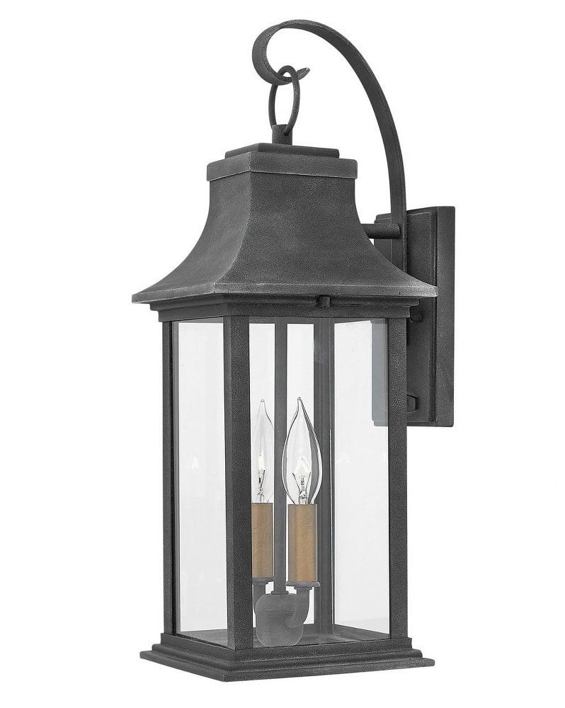 Hinkley Lighting Adair 2 - Light Wall Light in  Aged Zinc