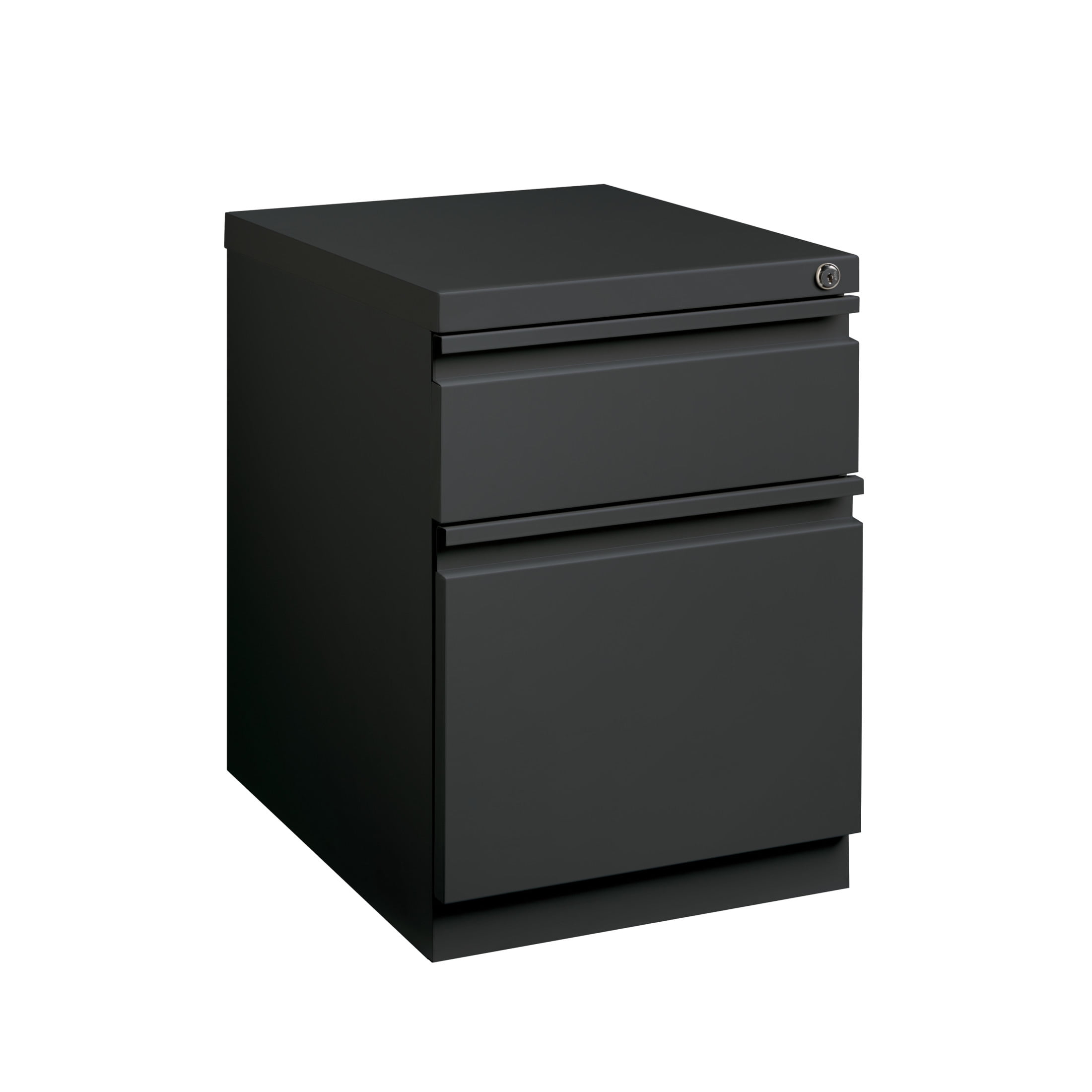 Hirsh 20" Deep Mobile Pedestal File Cabinet 2 Drawer Box-File, Letter Width, Charcoal