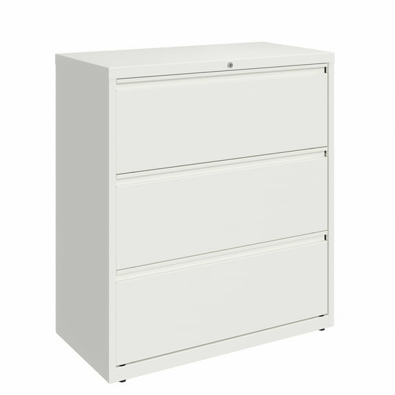 Hirsh 36 Inch Wide 3 Drawer Metal Lateral File Cabinet for Home and Office, Holds Letter, Legal and A4 Hanging Folders, White
