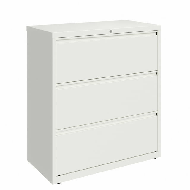 Hirsh 36-in Wide HL10000 Series 3 Drawer Metal Lateral File Cabinet White