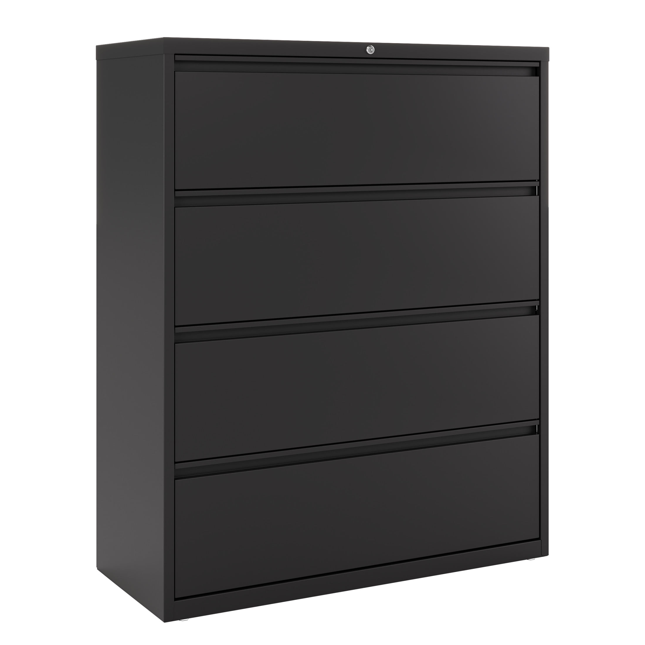 Hirsh 42 inch Wide 4 Drawer Metal Lateral File Cabinet for Home and Office, Holds Letter, Legal and A4 Hanging Folders, Black