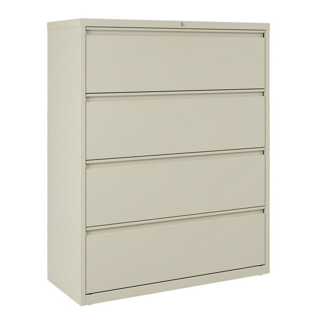 Lorell Lateral File 4-Drawer 42" x 18.6" x 52.5", File Cabinet, A4, Putty