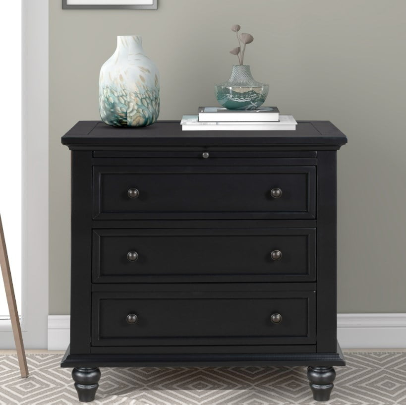 Historyli Go5H Bedside Table With 3 Drawers, Solid Wood Legs, Pull Out Tray Pine Wood Night Stand, Modern Side End Table Cabinet For Office, Living Room, Bedroom