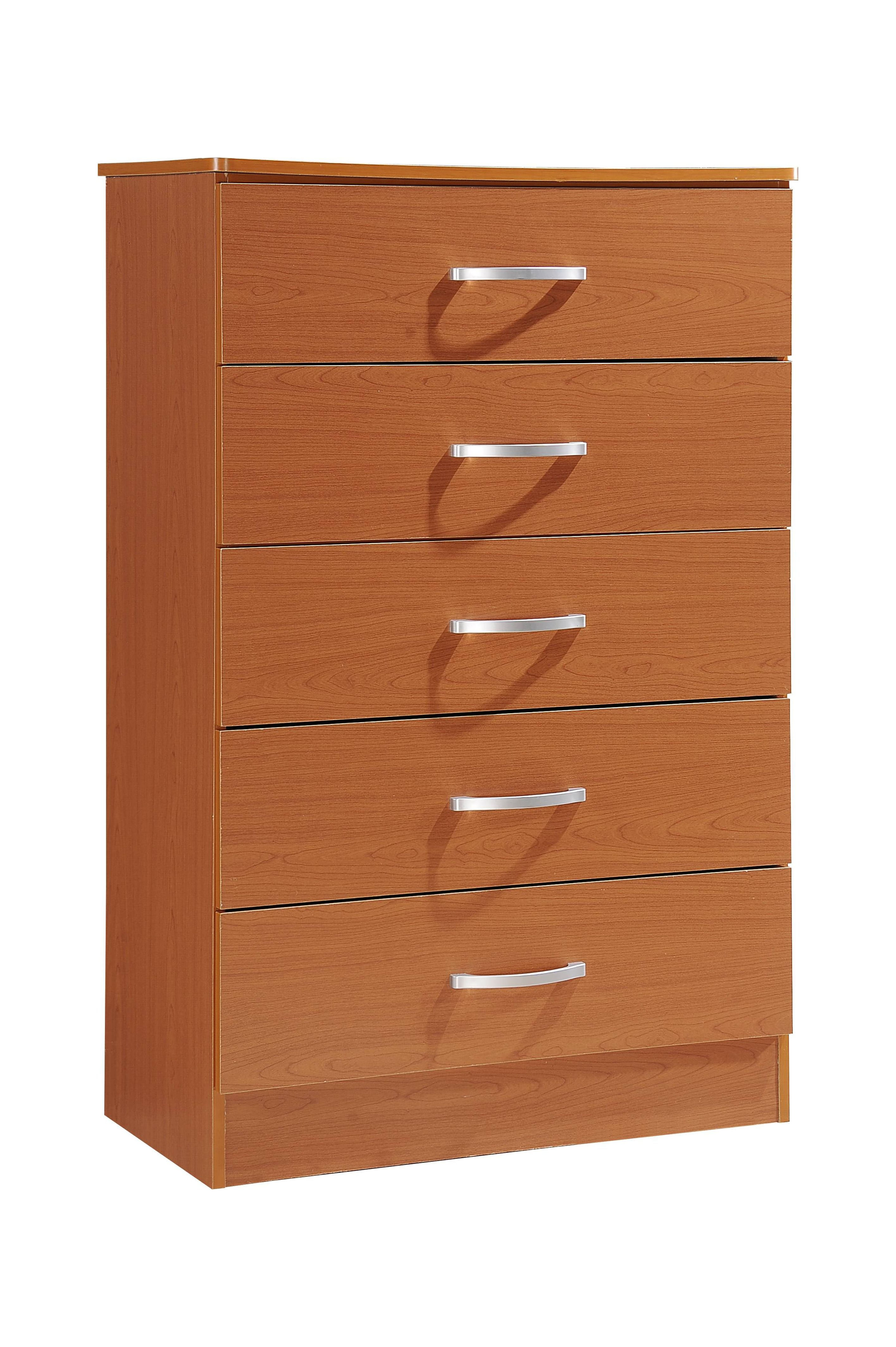 Hodedah 5-Drawer Chest in Cherry