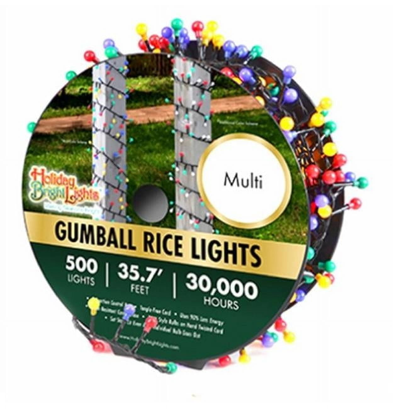 Holiday Bright Lights 266696 Gumball Rice Light Set, Multi Color