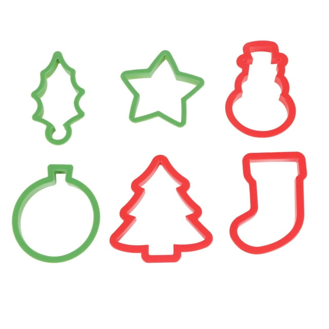 Holiday Time Christmas 6CT Plastic Cookie Cutter Set