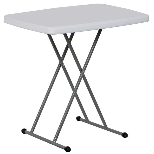 HomGarden 30in(2.5ft) Resin Folding Table Plastic Card Camping Table Adjustable Indoor Outdoor White