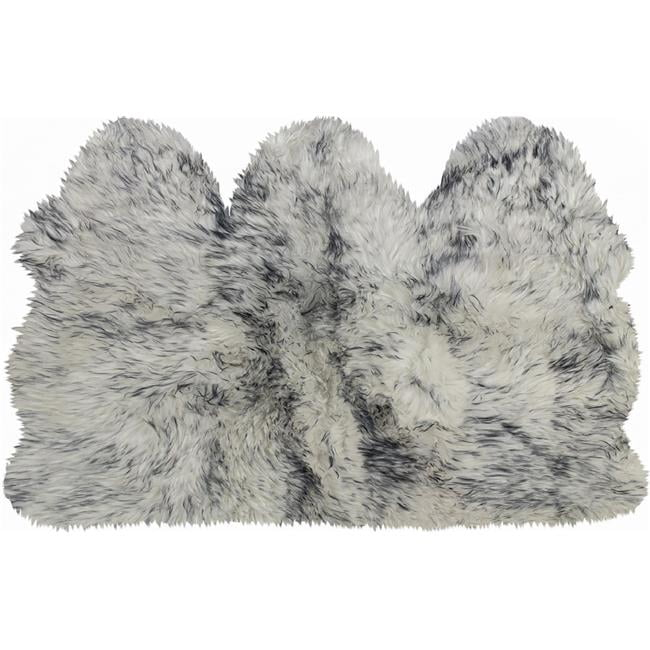 Home Decor Zealand Sheepskin Trio Rug | 1-Piece | Grey | 3'x5'