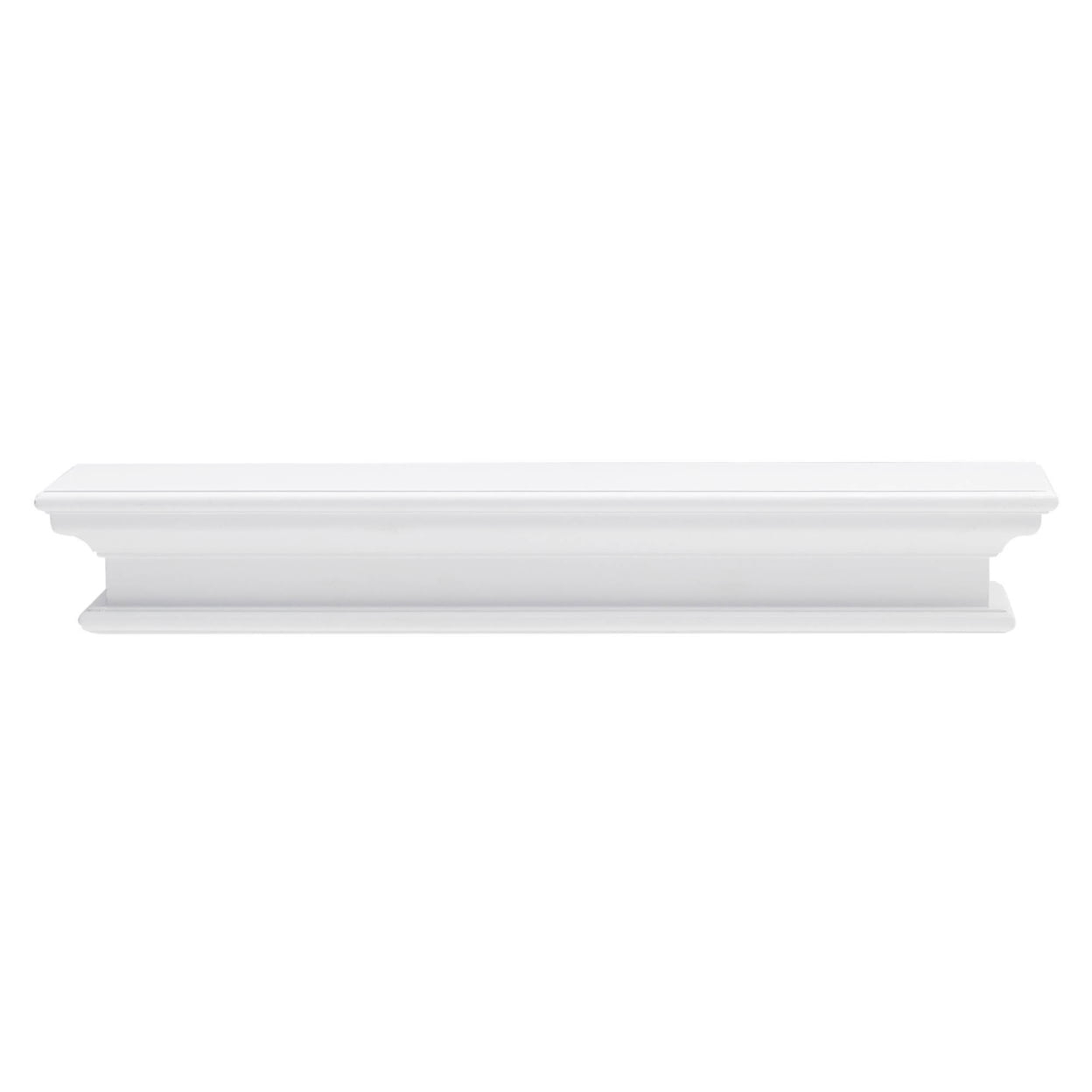 Home Decorative Modern Floating Wall Shelf, Long - White