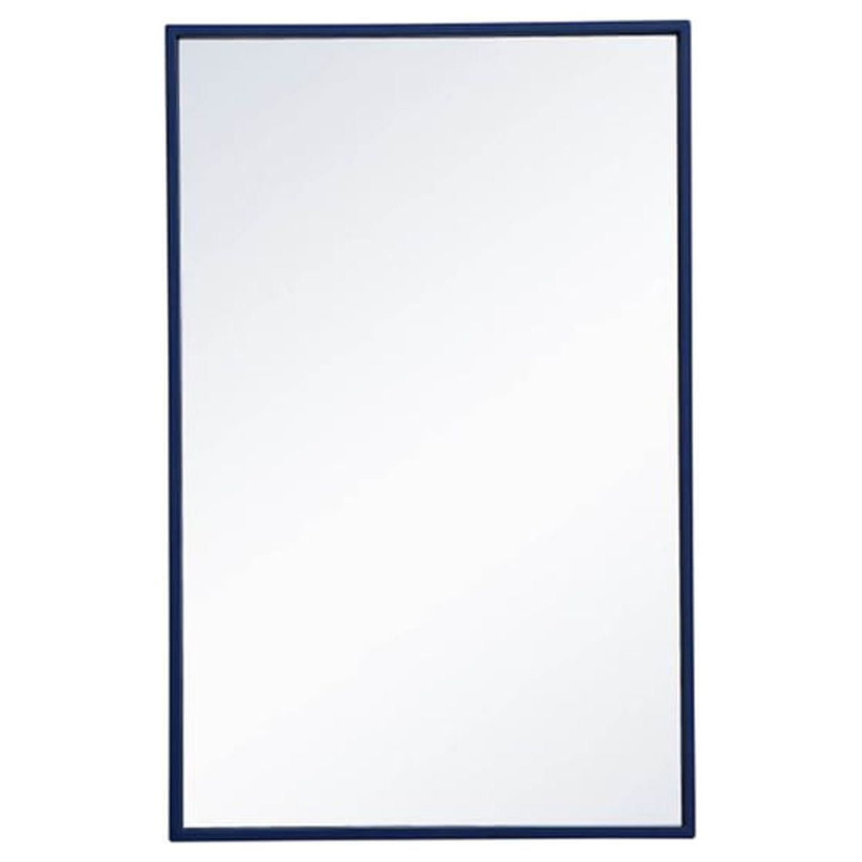 Metal Frame Mirror 18x28 inch in Blue