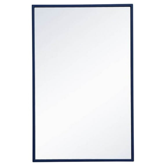 Metal Frame Mirror 18x28 inch in Blue