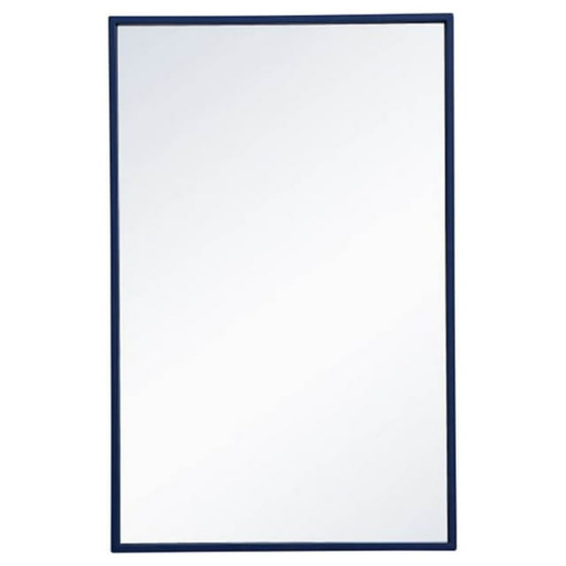 Metal Frame Mirror 18x28 inch in Blue