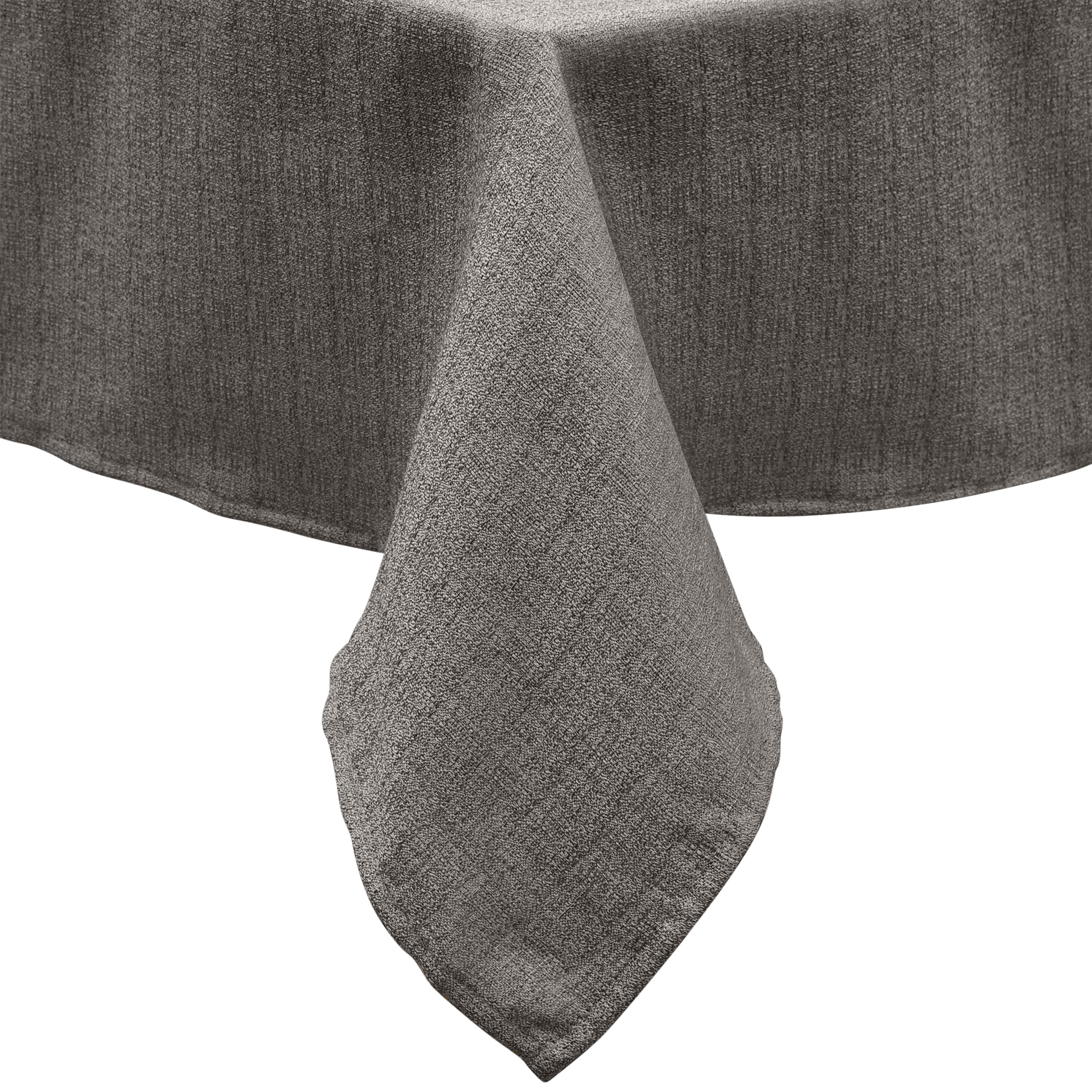 Home Details Chic & Rustic 70"x 108" Rectangle Polyester Tablecloth in Silver