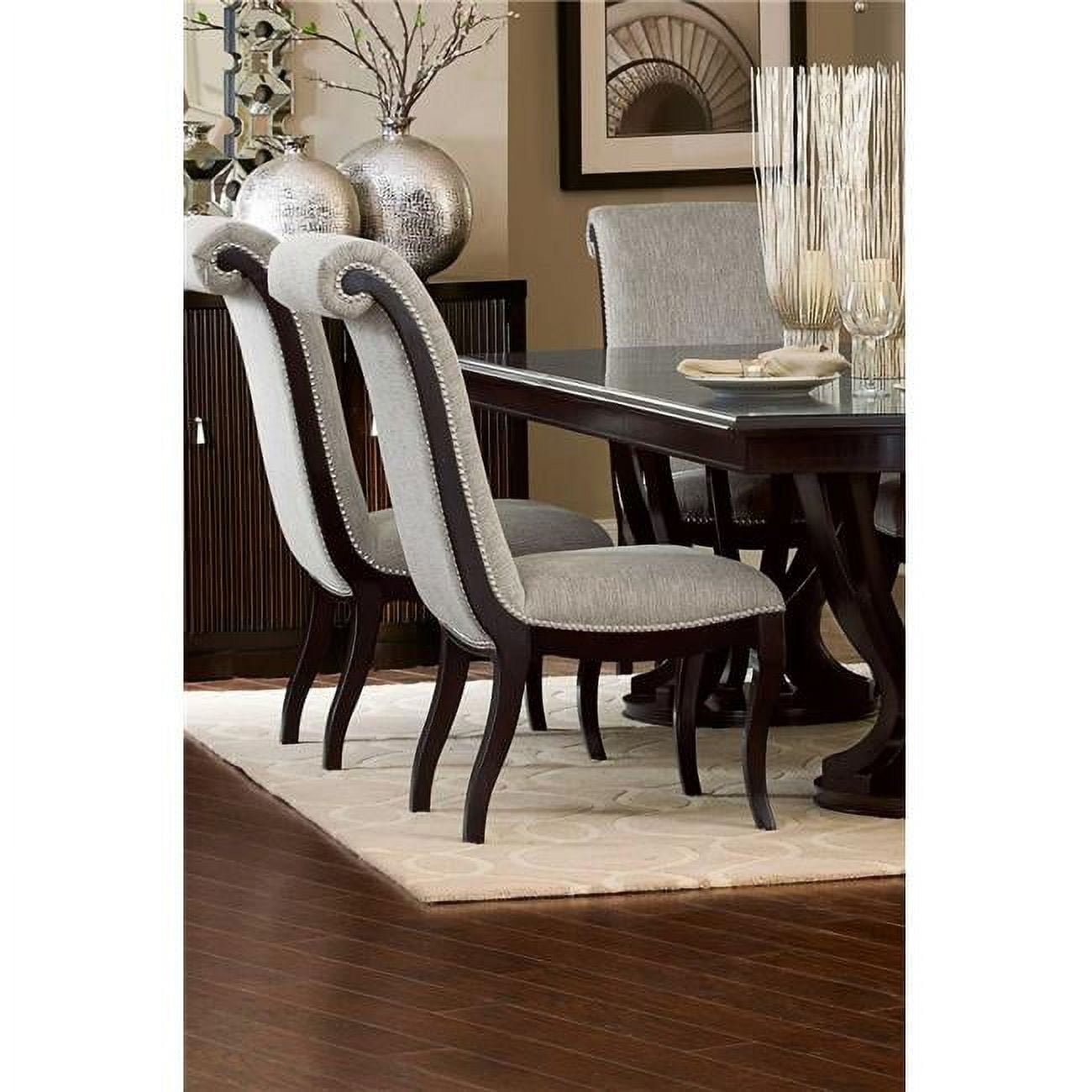 Home Elegance 5494S 42 x 31.25 x 23.5 in. Savion Side Chair - Espresso