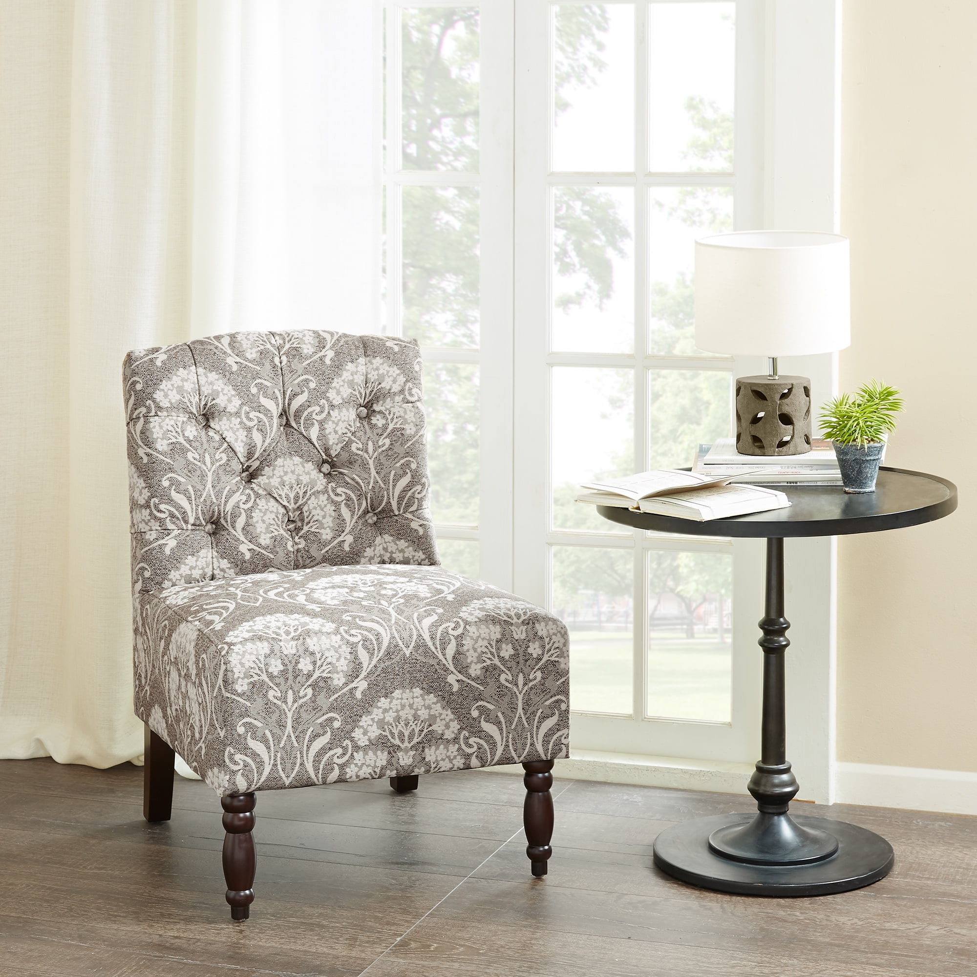Home Essence Alyssa Tufted Upholstered Armless Accent Chair