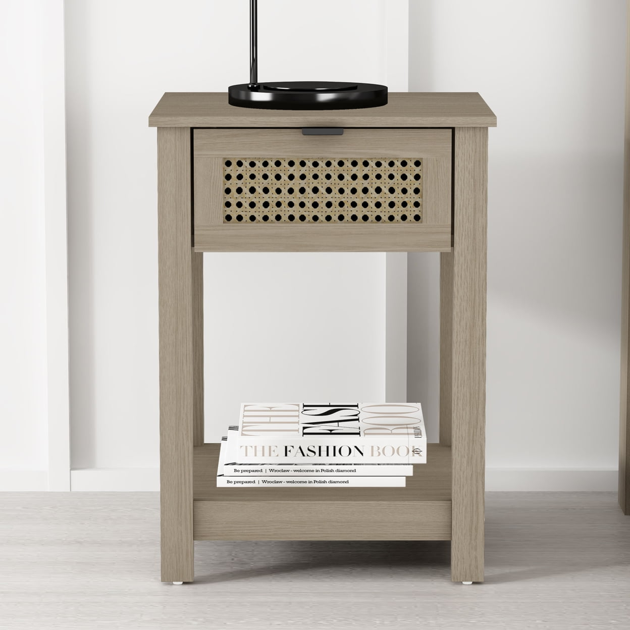 Galano Idiana 1 Drawer Nightstand - Oslo Oak