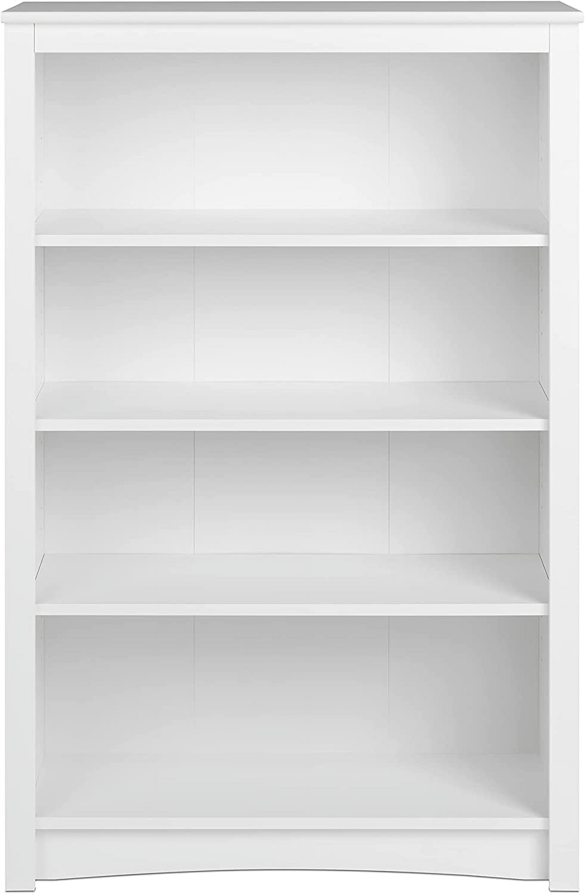 Home Office 4-Shelf Standard Bookcase, 31.5 in. W x 48 in. H x 13 in. D, White