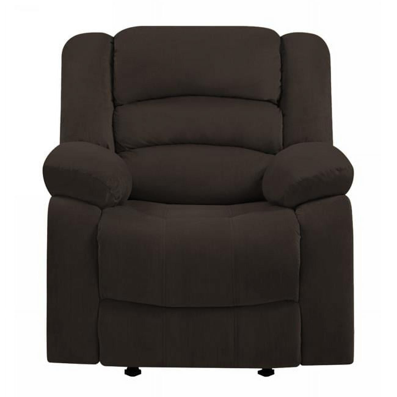Home Roots 329369 Contemporary Fabric Chair, Brown - 40 in.