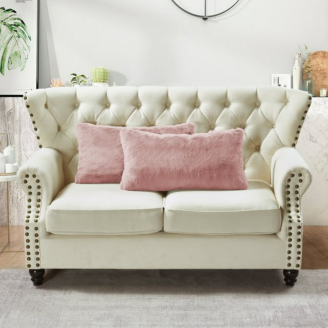 Home Soft Things Heavy Faux Fur 2 Piece Throw Pillow Cover Set - Rose Smoke - 14" x 26"