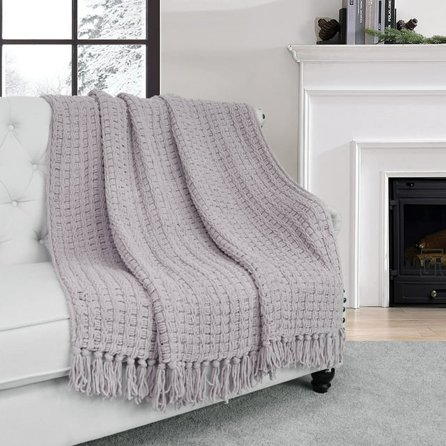 Home Soft Things Space Yarn Throw - Lilac - 50" x 60"