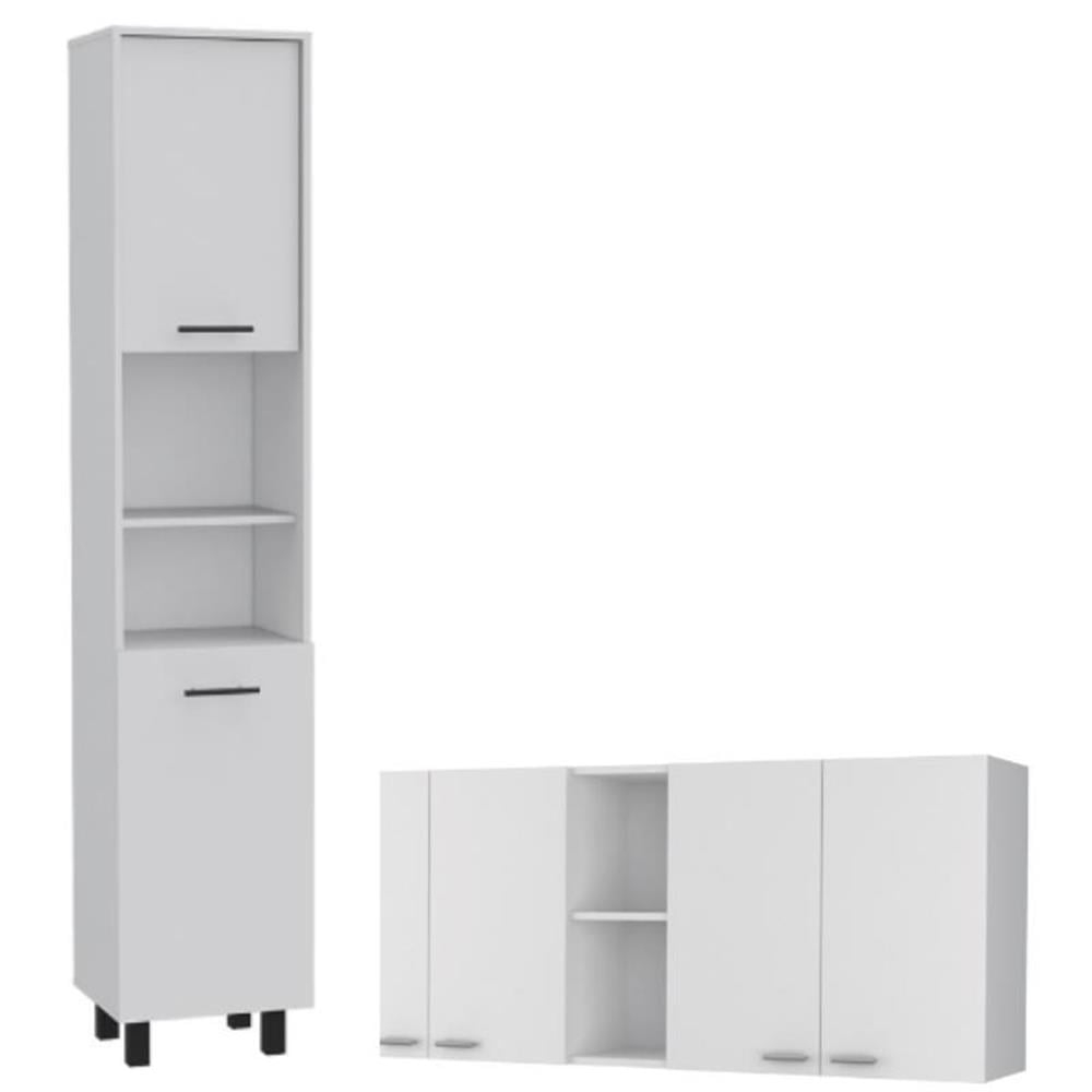 Home Square 2-Piece Set with Wall Cabinet and 78" Pantry Cabinet