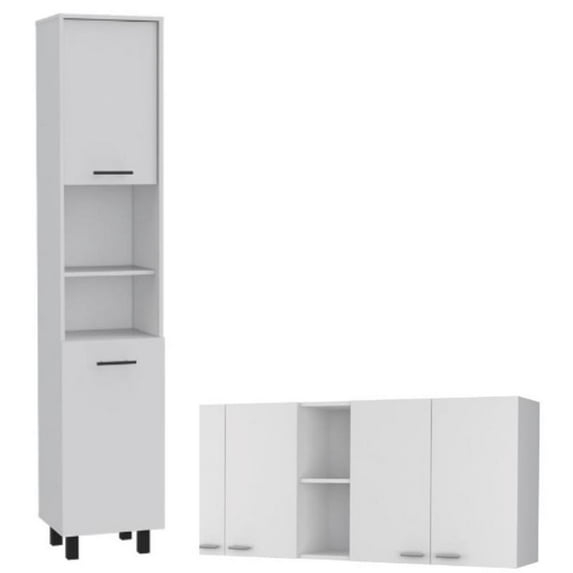 Home Square 2-Piece Set with Wall Cabinet and 78" Pantry Cabinet