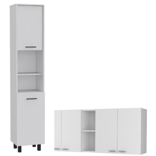 Home Square 2-Piece Set with Wall Cabinet and 78" Pantry Cabinet