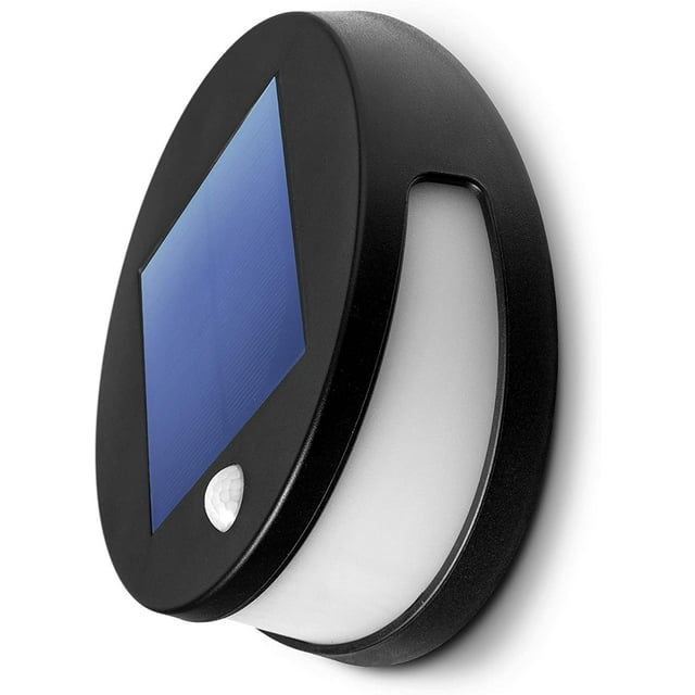 Home Zone Security Solar Down Light - Motion Sensor Wall Mount 3000K Solar Light, No Wiring Required (1-Pack)