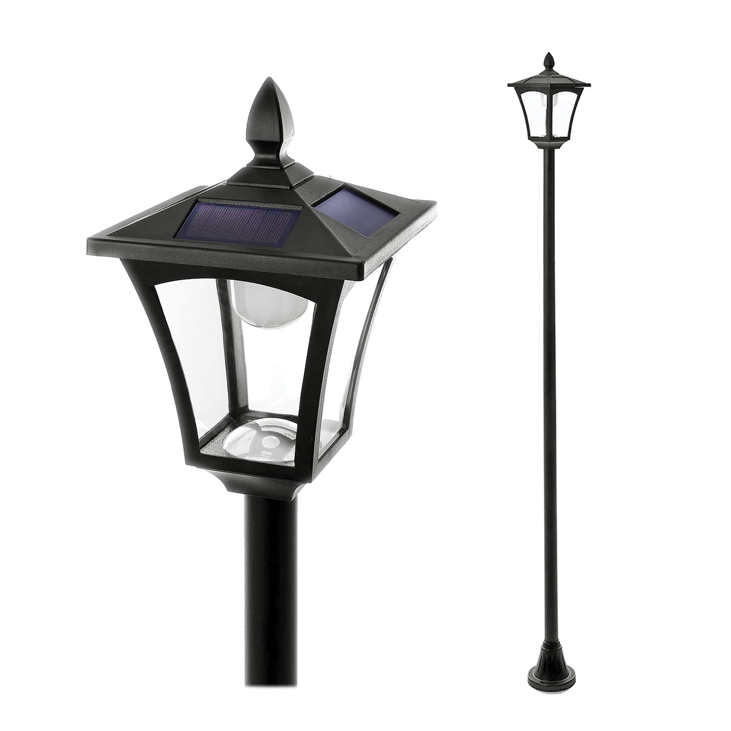 Home Zone Solar Lamp Post Light - 65" Tall, for Outdoor/Garden/Yard Decoration and Lighting