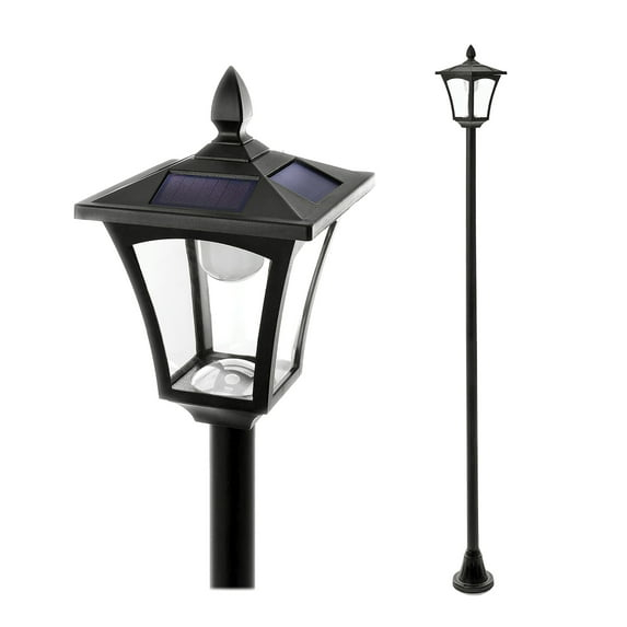 Home Zone Solar Lamp Post Light - 65" Tall, for Outdoor/Garden/Yard Decoration and Lighting