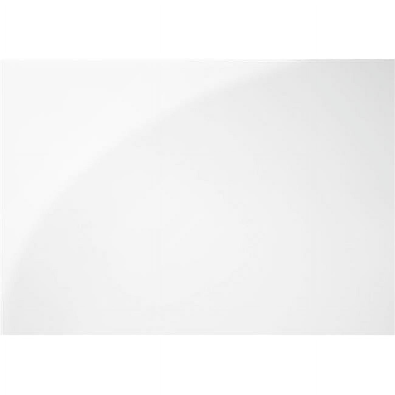 22" x 44" x 16.25" White Clear Particle Board Tempered Glass Coffee Table